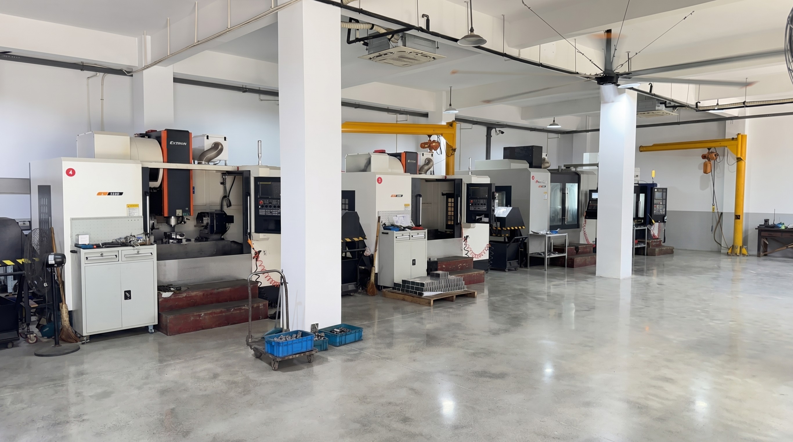 CNC machining center workshop